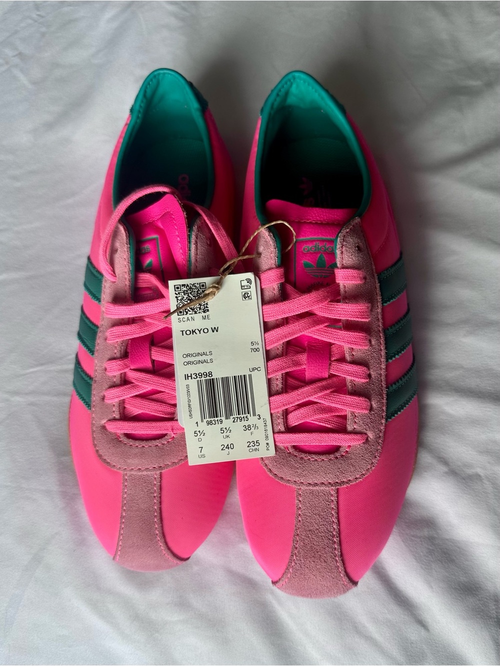 adidas Originals Tokyo W Retro Sneakers Lucid Pink Power Green IH3998 Women Sz 7